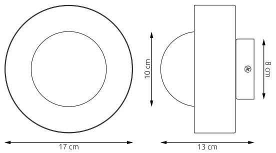 Applique da parete OZZY 1xG9/8W/230V bianca