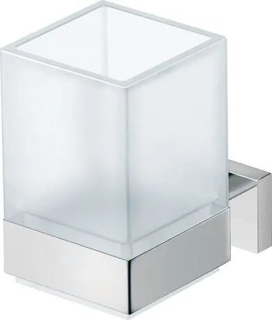 Bicchiere portaspazzolini a muro in Vetro Satinato Cromato Karree 0099511000 Duravit