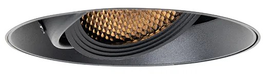 Faretto da incasso moderno nero GU10 AR70 rotondo senza cornice - Oneon Honey