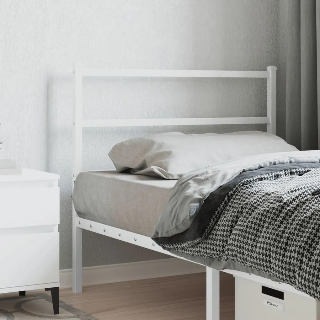 Testiera İn Metallo Bianco 107 Cm /