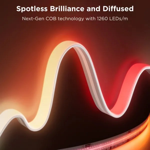 Govee - LED RGBICW Striscia dimmerabile COB 3780 diodi 3m Wi-Fi Matter