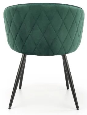 Sedia da pranzo CALMURE verde scuro