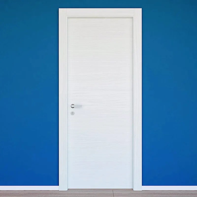 Porta interna a battente Milk in legno colore bianco, L 60 x H 210 cm, apertura reversibile