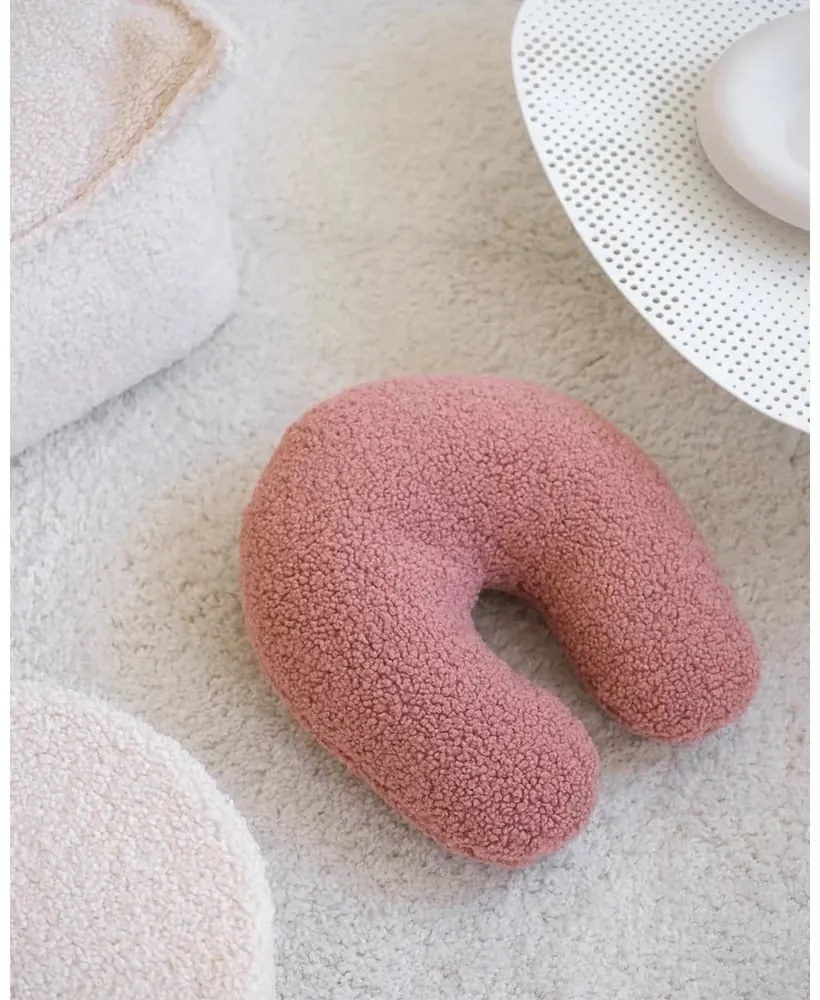 Cuscino per divano da bambini rosa con rivestimento in bouclé U – Wigiwama