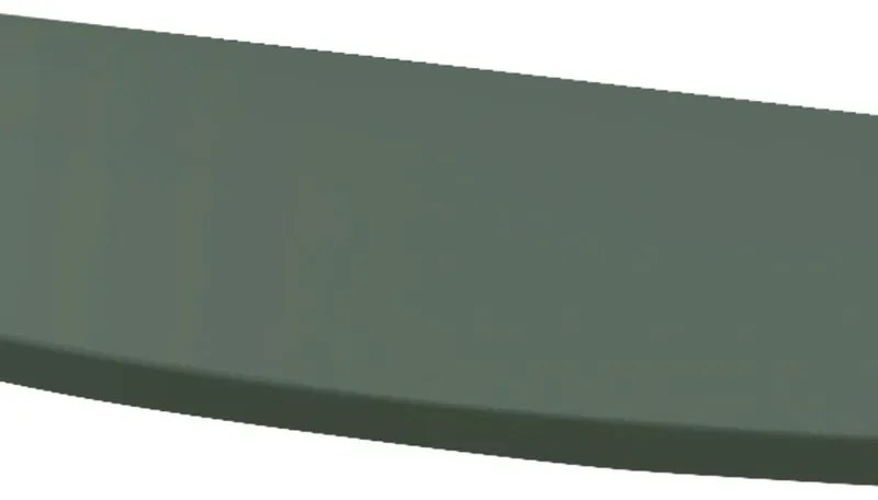Top per lavabo Vague BADEN HAUS L 103 x H 1.6 x P 51 cm in legno, verde opaco, basetta sx