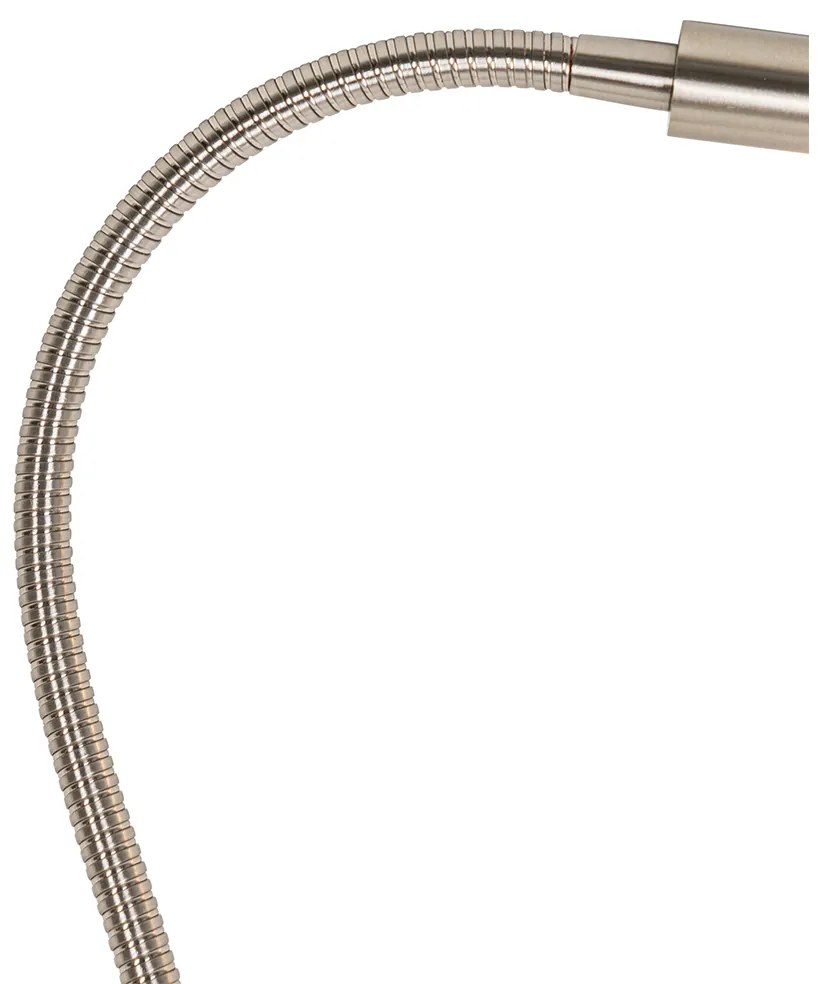 Lampada da tavolo a morsetto in acciaio con LED e dimmer touch - Lionard