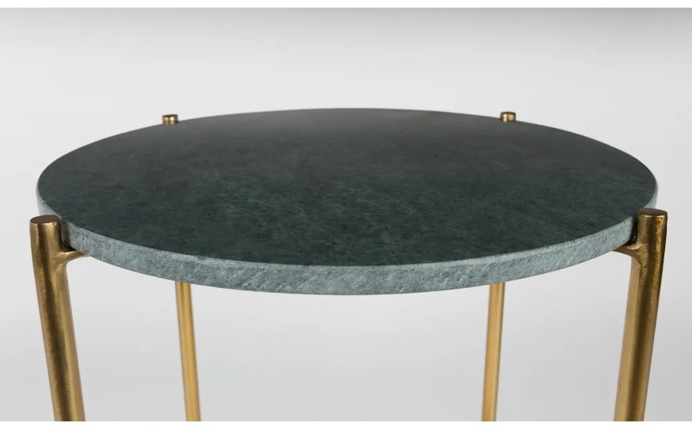 Tavolino verde con piano in marmo Timpa - White Label