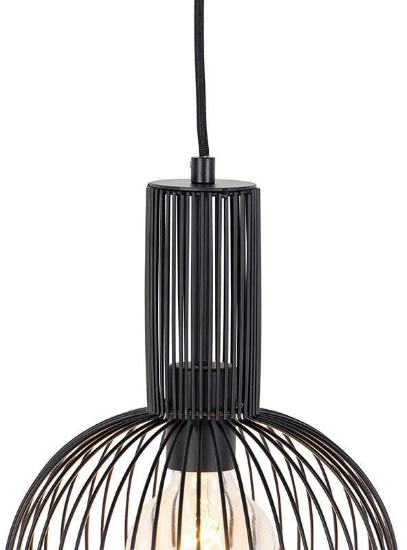 Lampada a sospensione di design nera - Wire Whisk