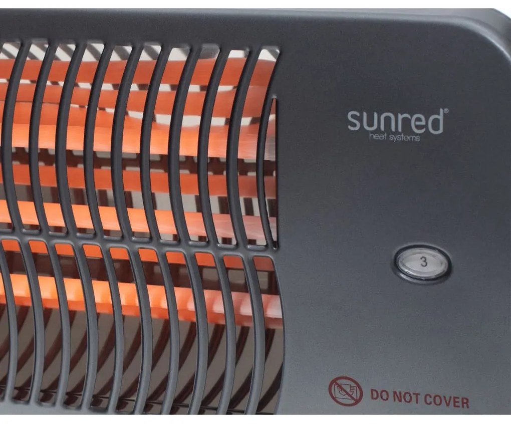 Sunred Riscaldatore da Esterno a Parete Lugo 2000 W Quartz Grigio