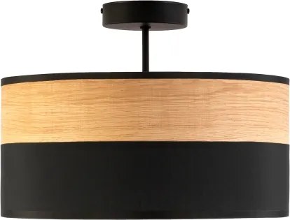 Plafoniera da soffitto ALBA 3xE27/15W/230V Ø 40 cm nero/marrone