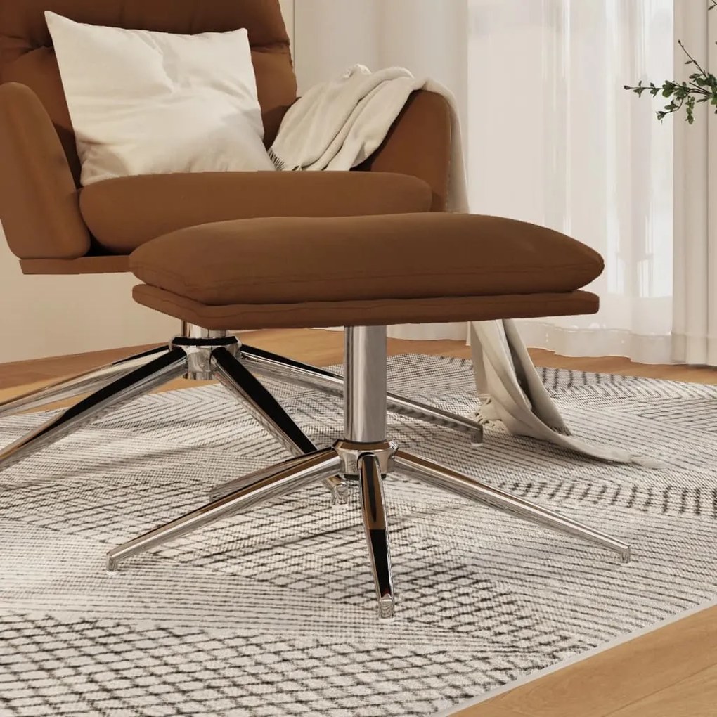 Sgabello marrone 60x60x35 cm in microfibra