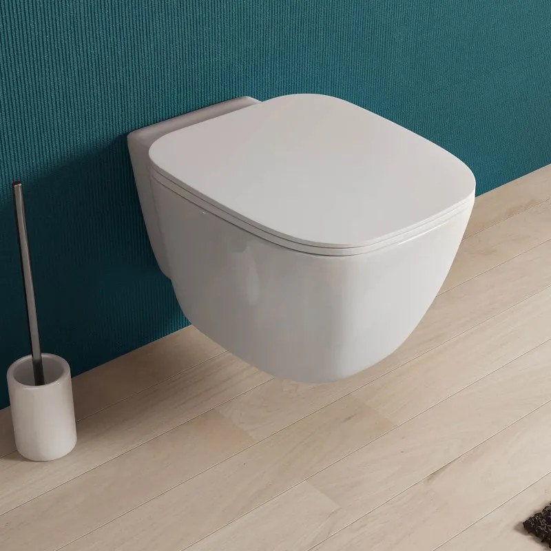 Tavoletta Coprivaso RAK ceramiche serie ONE FLAT con chiusura rallentata