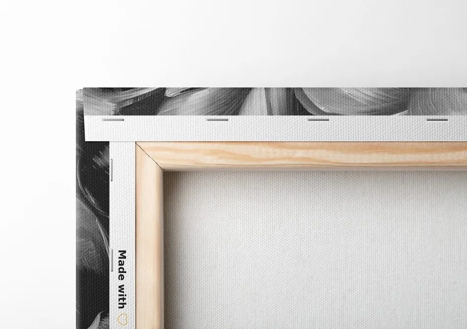 Quadro su tela – Mondo dei fiori in bianco e nero