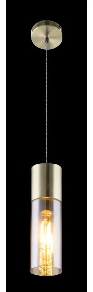 GLOBO 21000HM - Lampadario a sospensione con filo ANNIKA 1xE27/25W/230V diametro 10,5 cm ottone