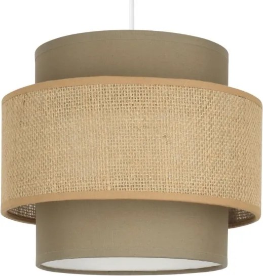 Brilagi - Lampadario sospeso con cavo RESNA 3xE27/60W/230V Ø 45 cm marrone/beige