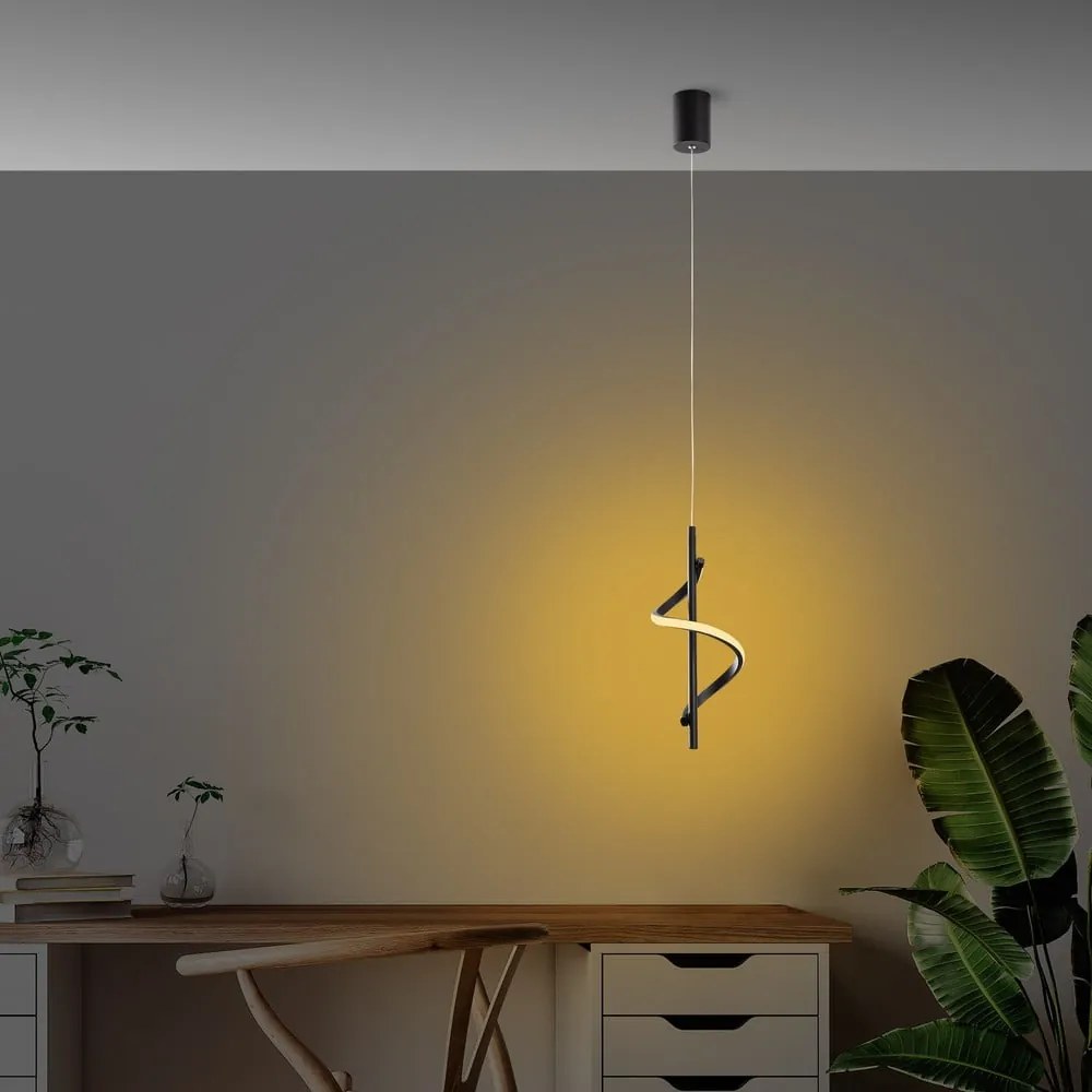 Lampadario LED nero ø 16 cm Likma – Opviq lights
