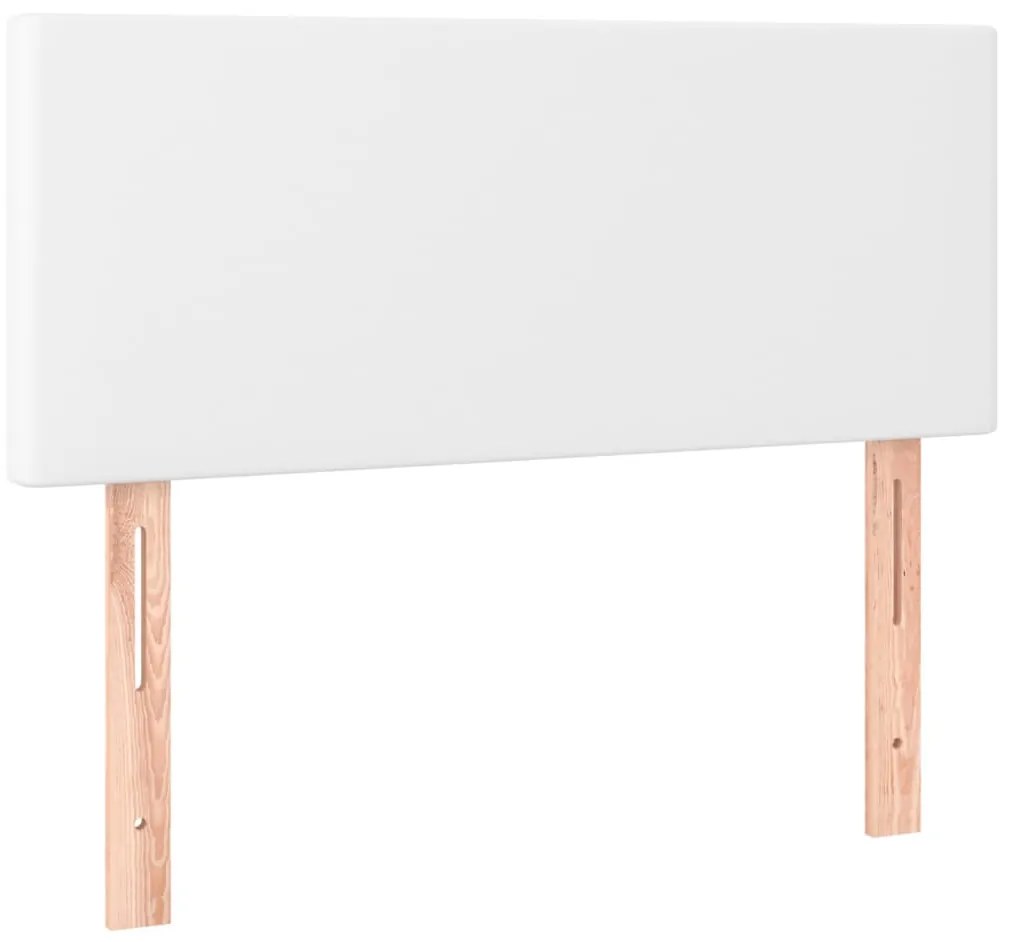 Testiera bianca 80x5x78/88 cm in similpelle