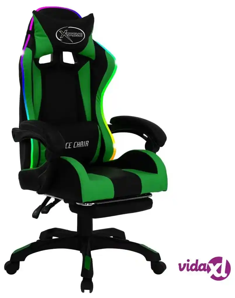 Gaming Chair, eco-pelle, RGB con telecomando