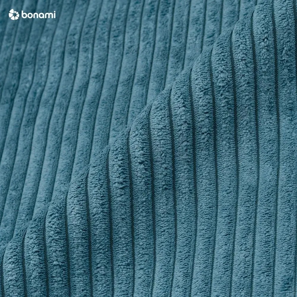 Modulo del divano in velluto a coste blu, angolo destro Nihad modular - Bobochic Paris