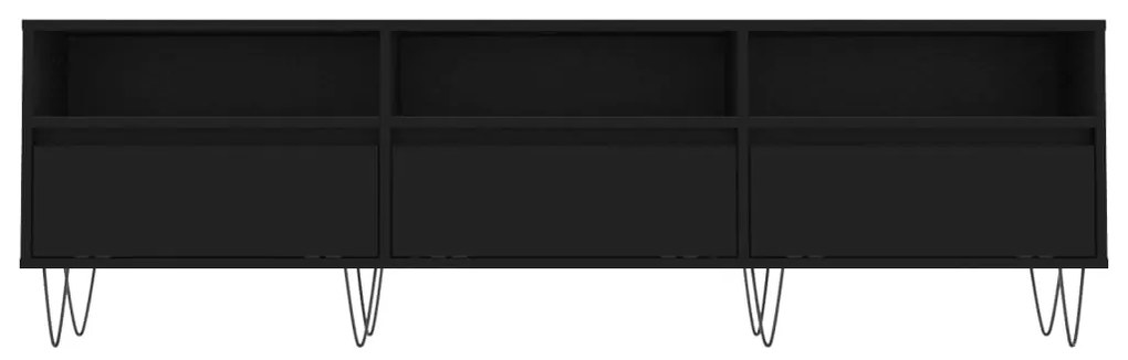 Mobile porta tv nero 150x30x44,5 cm in legno multistrato