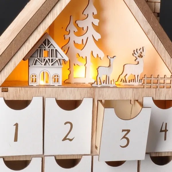 Brilagi - Decorazione natalizia LED LED/2xAAA calendario dell'avvento