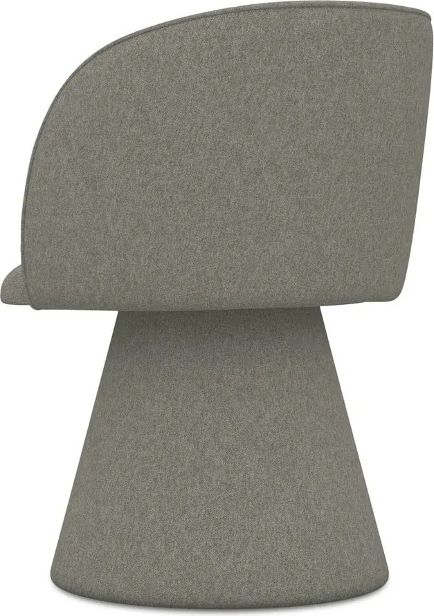 Sedia da pranzo grigia in imbottito Maia – Makamii