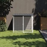 Gabbia Polli con Tetto Antracite 103x98x90 cm Acciaio Zincato 172337