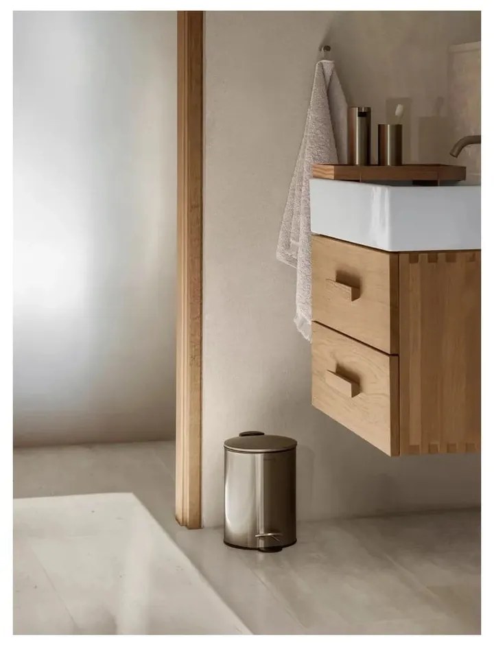 Pattumiera in acciaio marrone scuro 3 l Tubo - Blomus