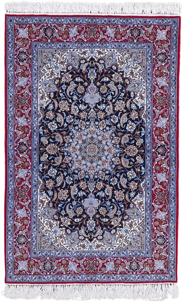 Isfahan Tappeto 110 x 170 (Iran) Annodato A Mano