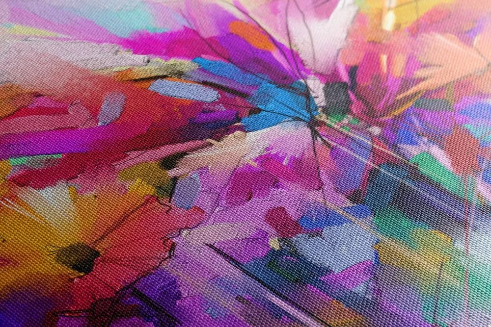Quadro su tela – Fiori astratti colorati