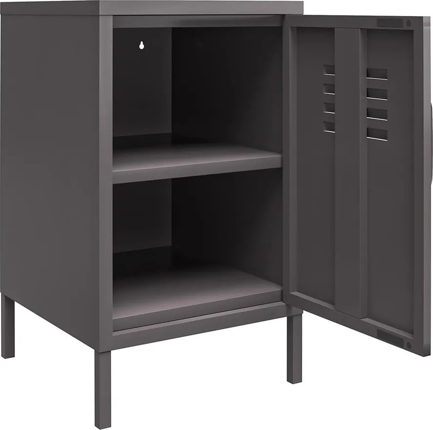 Comodino in metallo grigio Bradford - Støraa