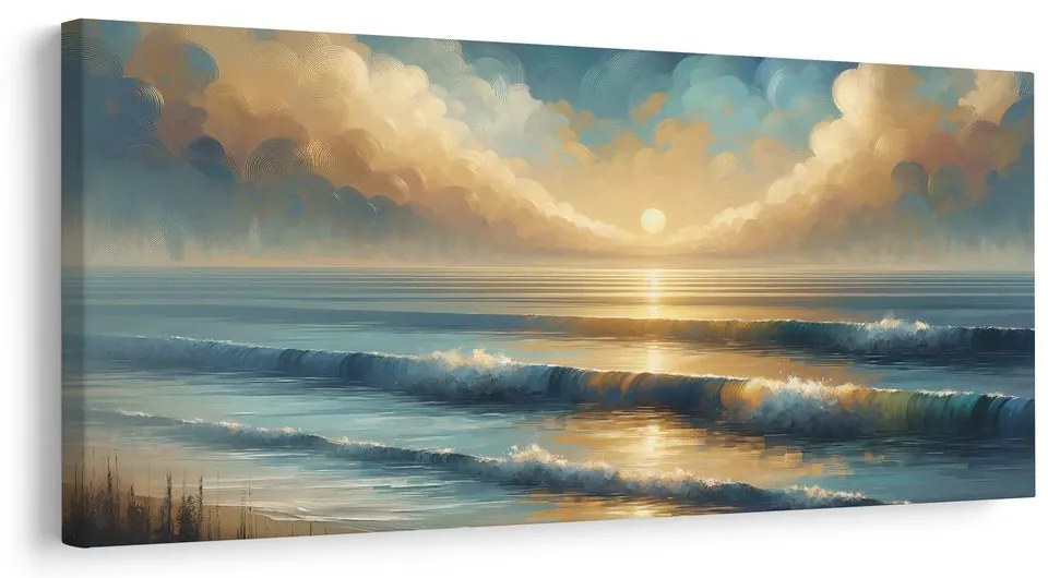 Quadro su tela – Raggi di sole sull’acqua