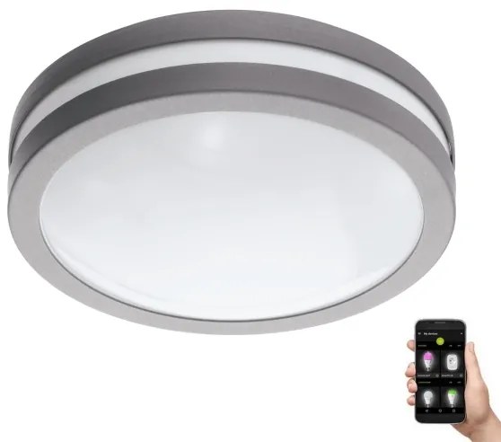 Eglo 33572 - Lampada LED dimmerabile da bagno LOCANA-C 14W/230V IP44 argento