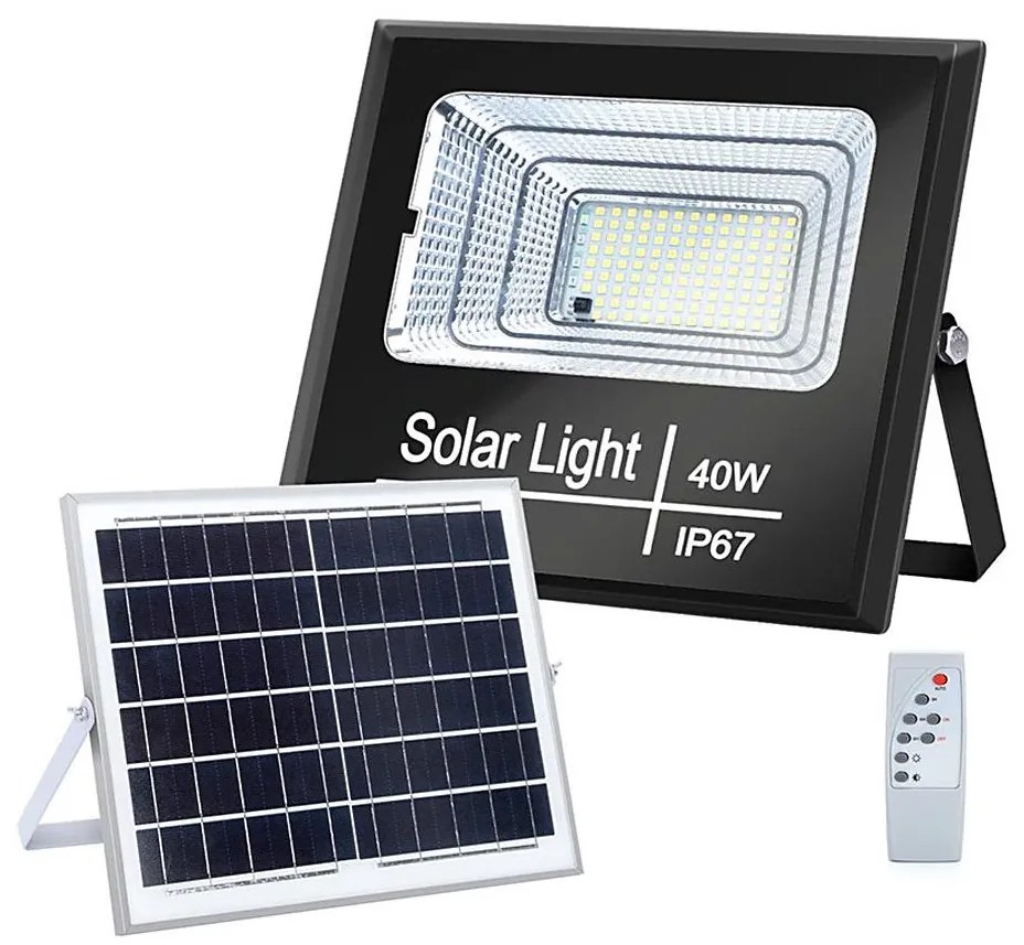 Aigostar - LED Faro solare dimmerabile LED/40W/3,2V IP67 + +TC