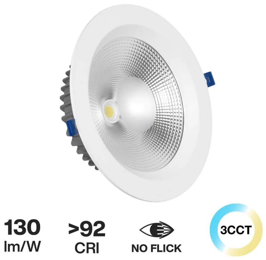 Faro da incasso 42W,Foro Ø205mm Bianco Variabile con driver Philips Colore Bianco Variabile CCT