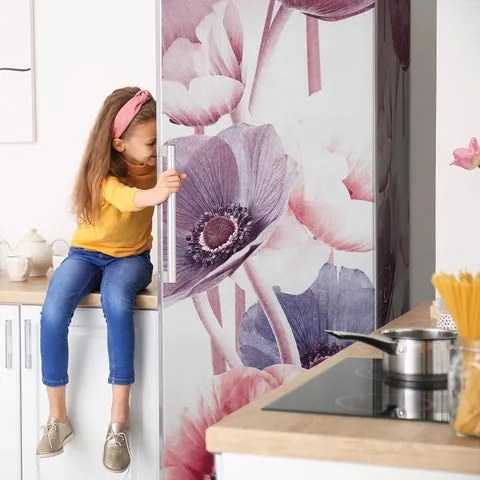 Adesivo per Frigo Pink Floral Vibes