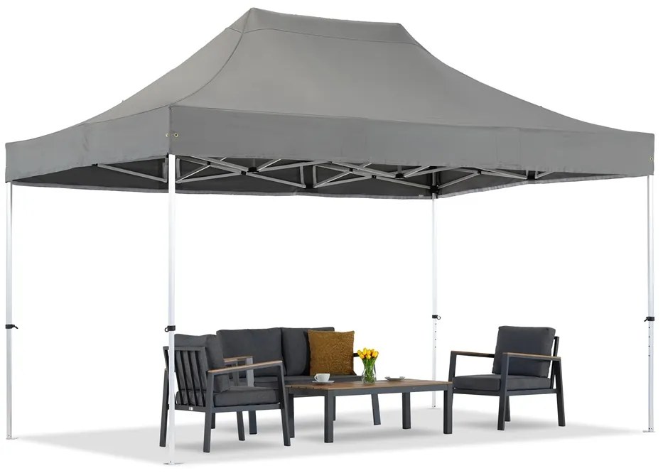 Tenda express da giardino antracite Manta 3 x 4,4 m Garden Point