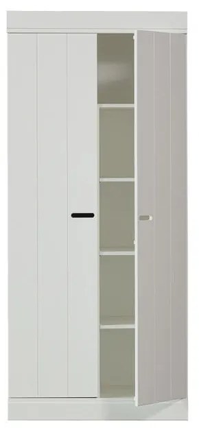 Armadio in pino bianco 77x175 cm Connect - WOOOD