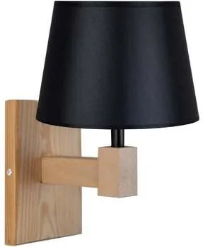 Tosel  Applique Applique tondo legno naturale e nero  Tosel