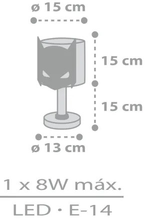 Dalber 61801N - Lampada LED per bambini DARK HERO 1xG4/4W/230V bianco/nero