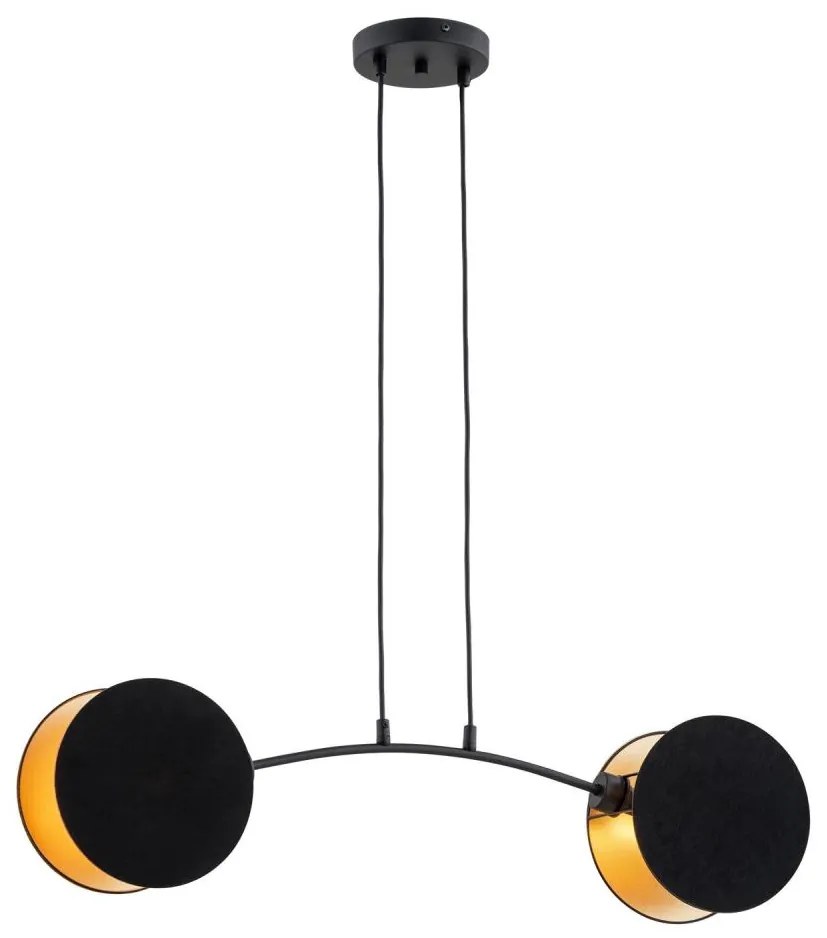 Lampadario a sospensione con filo MOTIF 2xE27/15W/230V nero