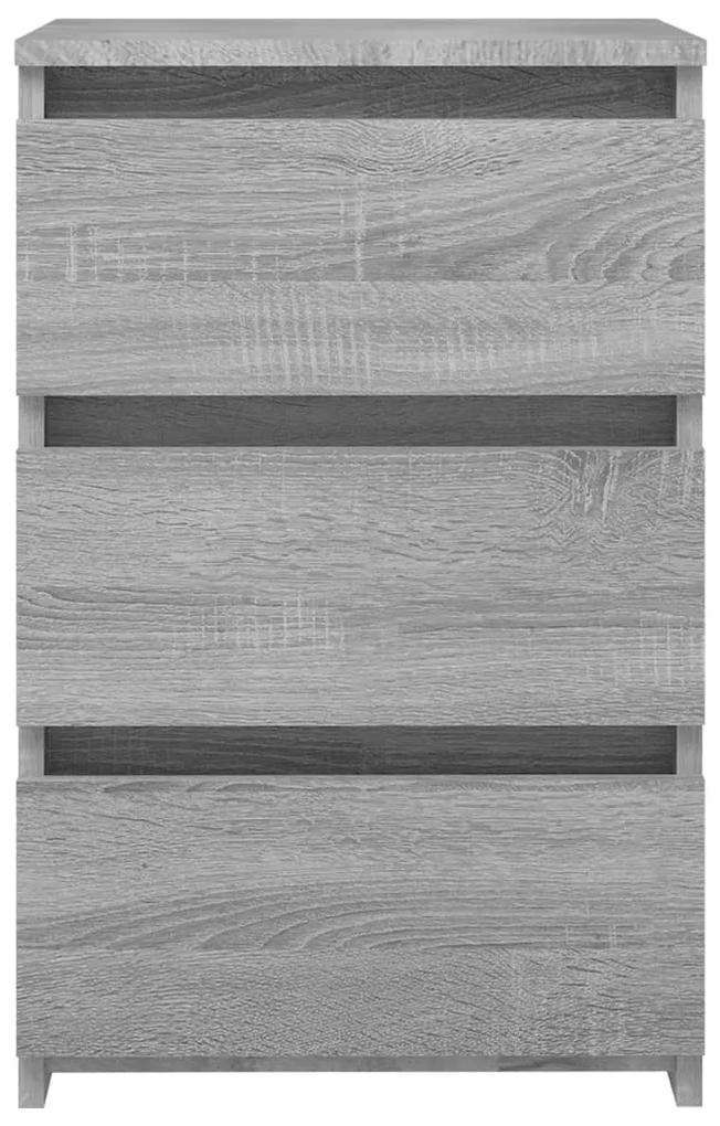 Comodini grigio sonoma 2 pz 40x35x62,5 cm in legno multistrato