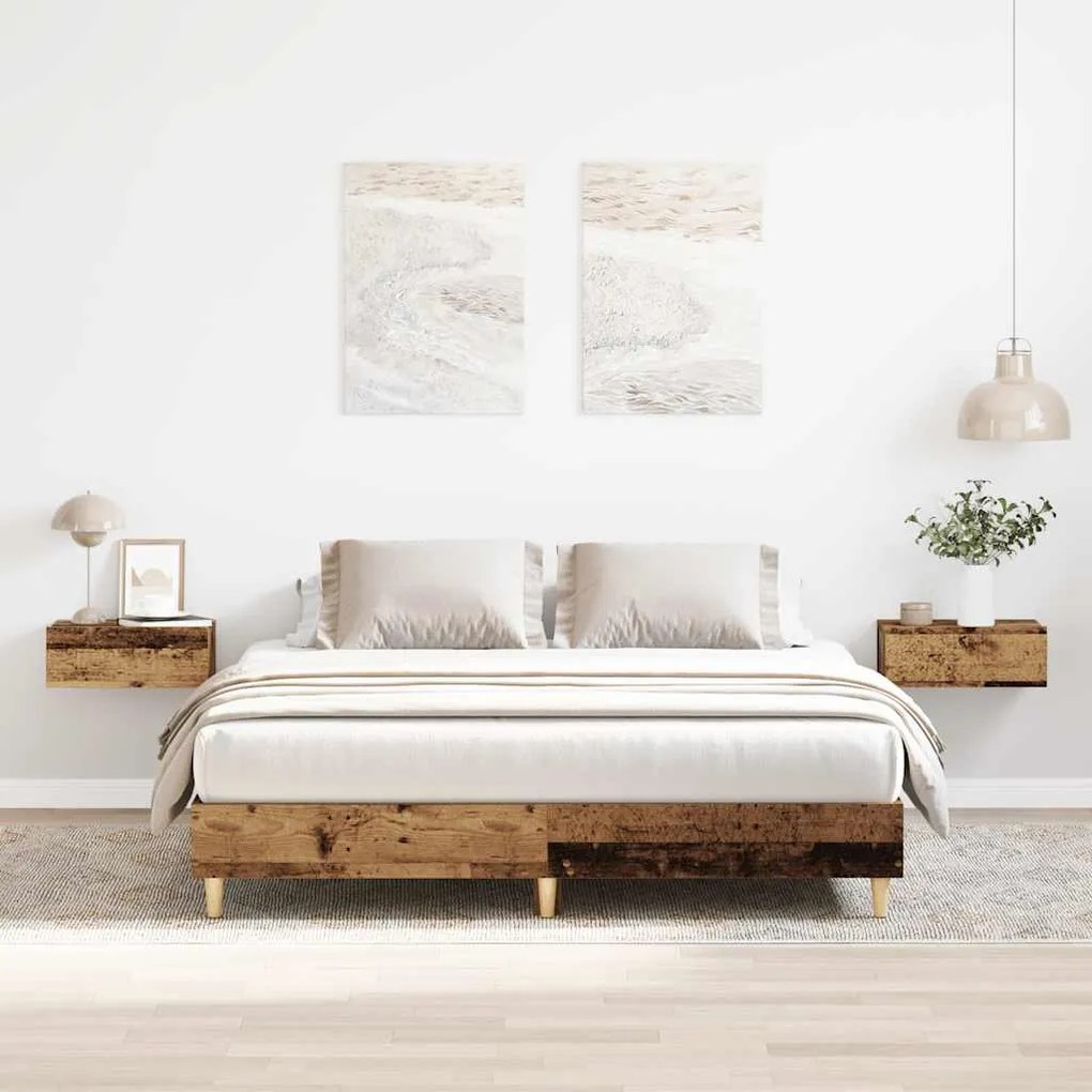 Giroletto Senza Materasso Legno Antico 140x200 Cm İn Truciolato /