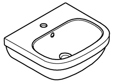 GROHE 39324000 - Lavabo EURO CERAMIC 450 × 400 mm, ceramica/bianco