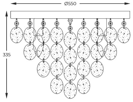 Zuma Line 18366 - Lampadario a plafone PARDO 8xE14/40W/230V cromo