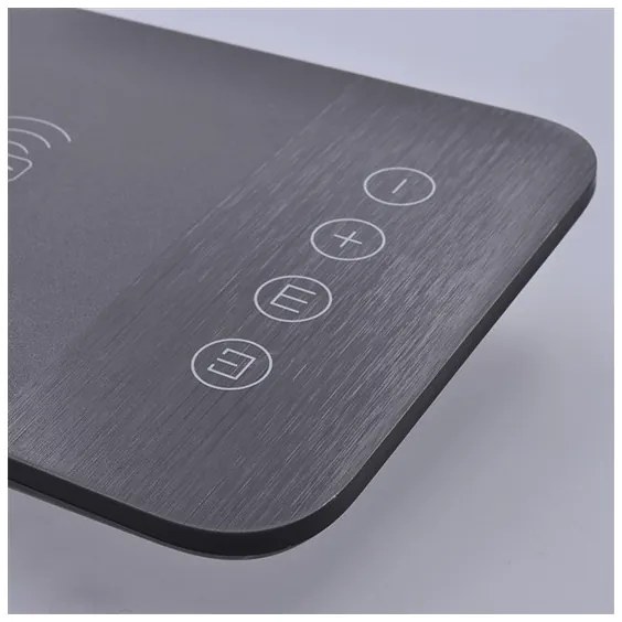 Solight WO55-G - Lampada da tavolo LED dimmerabile con caricatore wireless LED/10W/100-240V grigia