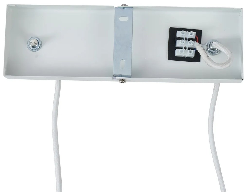 Lampada a sospensione moderna con stampa legno e 6 luci bianche - Jeana Straight