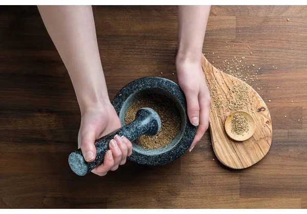 Cole&amp;Mason - Mortaio in granito con pestello GRANITE diametro 18 cm granito/nero