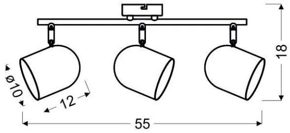 Luce Spot AZURO 3xE27/40W/230V