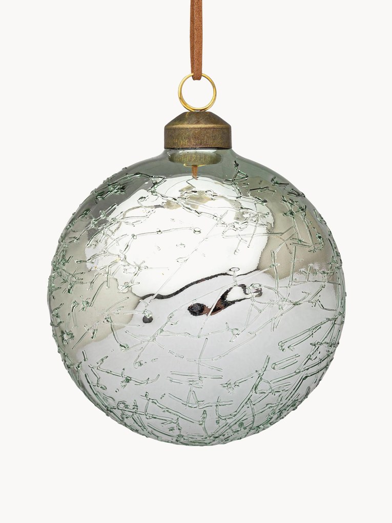 Palline albero di Natale con effetto specchio Glaciate 8 pz